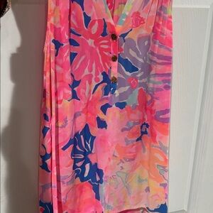 Lilly Bailey Silk Tank 🔝 in Multi Playa Hermosa